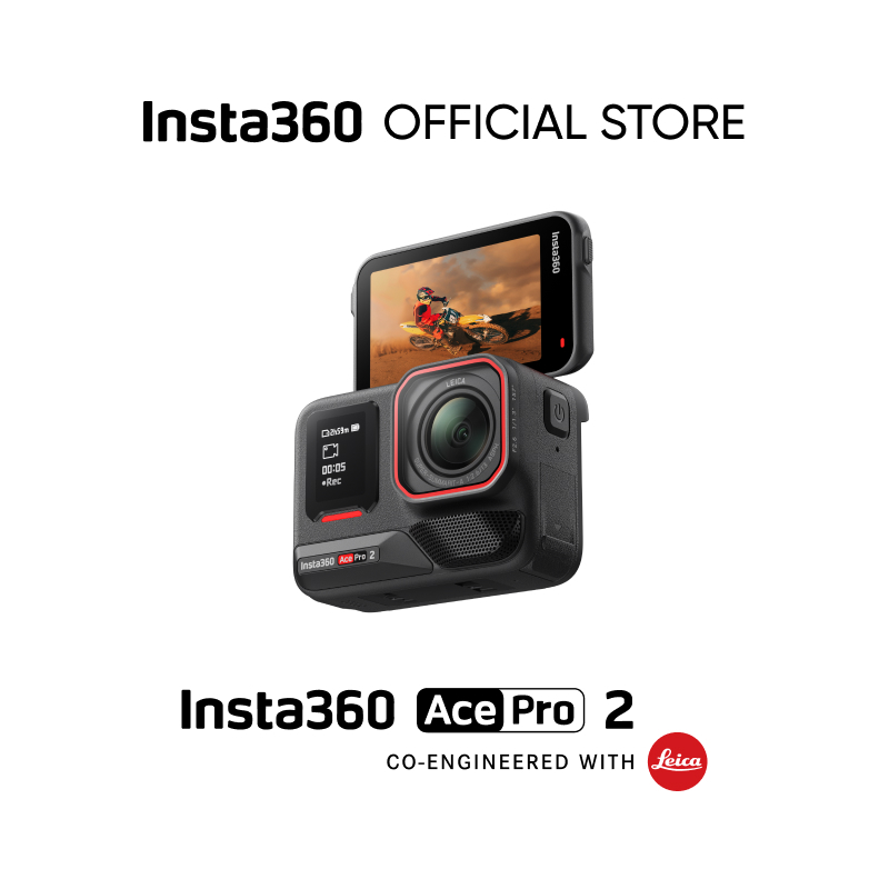 Insta360 Ace Pro 2 -8K Waterproof Action Camera Co-Engineered with Leica, 1/1.3" Sensor, Dual AI Chip, Leading Low Light, Superior Audio, Flip Screen & AI Editi