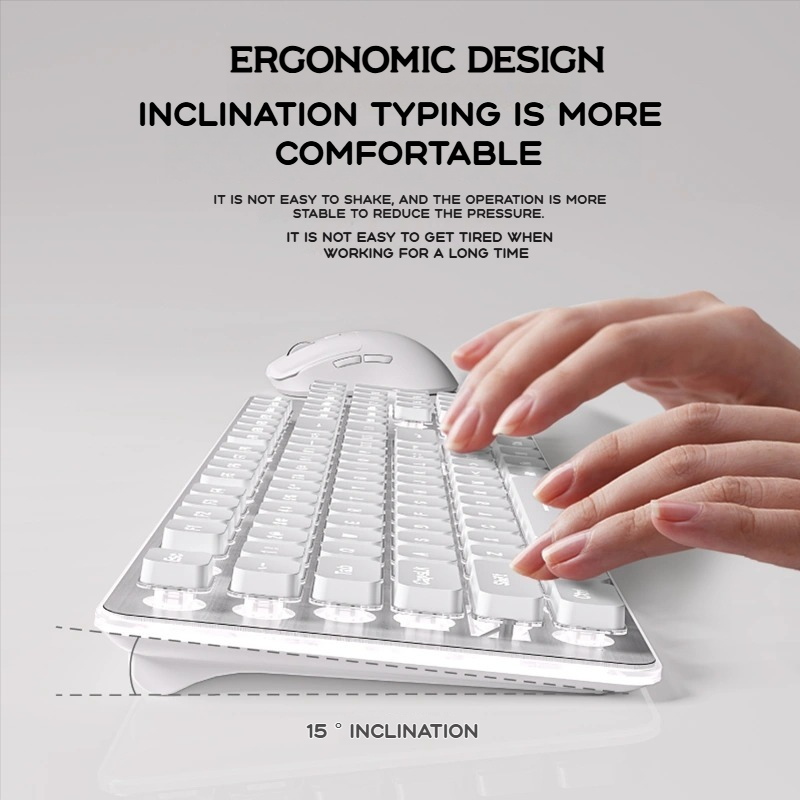 LT820 Silent Keyboard with Quiet Typing, Multi-Connection, and Waterproof Design