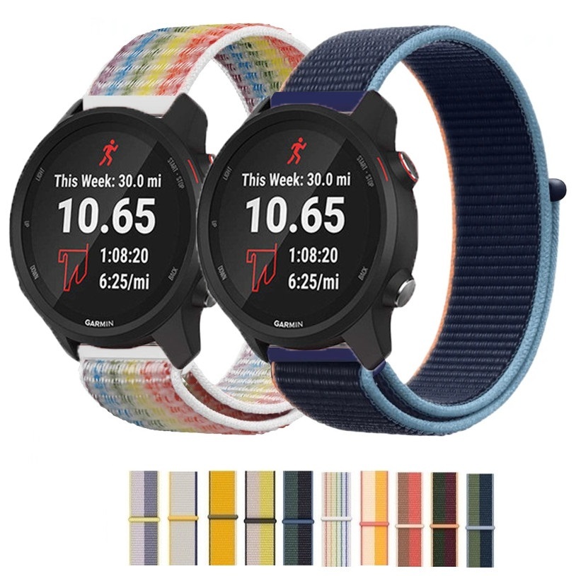 20mm 22mm Nylon Braided Strap For Garmin Forerunner 265 255 245 245M 645 645M 55 158 165 970 570 42mm 47mm Waterproof Breathable Classic Fashion Replacement Watchband Smart Watch L