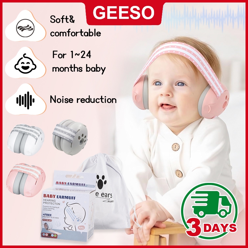 GEESO Baby Earmuff Flight Sound Proof Baby Ear Protection Suitable Headphone Anti Noise Tutup Telinga 儿童降噪耳罩