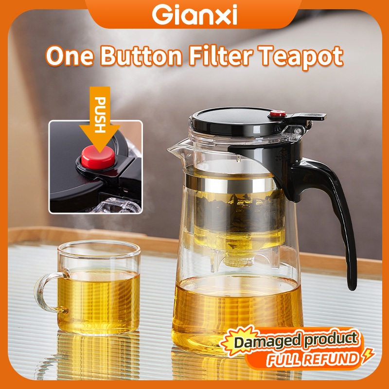 GIANXI Glass Tea Pot Set jug dan gelas cawan dan teko air panas 茶杯茶壶茶具套装