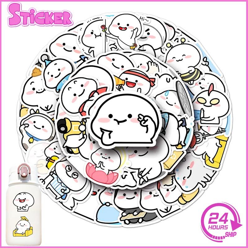 50Pcs meme Cute Baby Emoji Stickers Waterproof DIY For Phone Case Laptop Helmet Car Graffiti Sticker