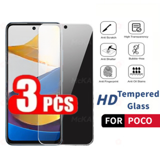 【3Pack】Tempered Glass Screen Protector for Xiaomi POCO C65 F6 F5 X5 X6 M6 M5 M5s F4 F3 X4 GT C40 HD Clear Anti-Scratch Full Coverage No Black Edge Easy Installation Kit