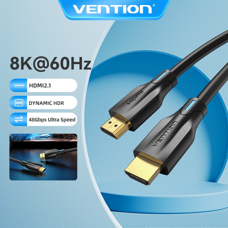 Vention HDMI 2.1 Cable 8K 60Hz Ult Dolby Vision HDR 48Gbps for Xiaomi TV Mi Box PS5 HDMI Splitter Switch Laptop Monitor Projector HDR10+