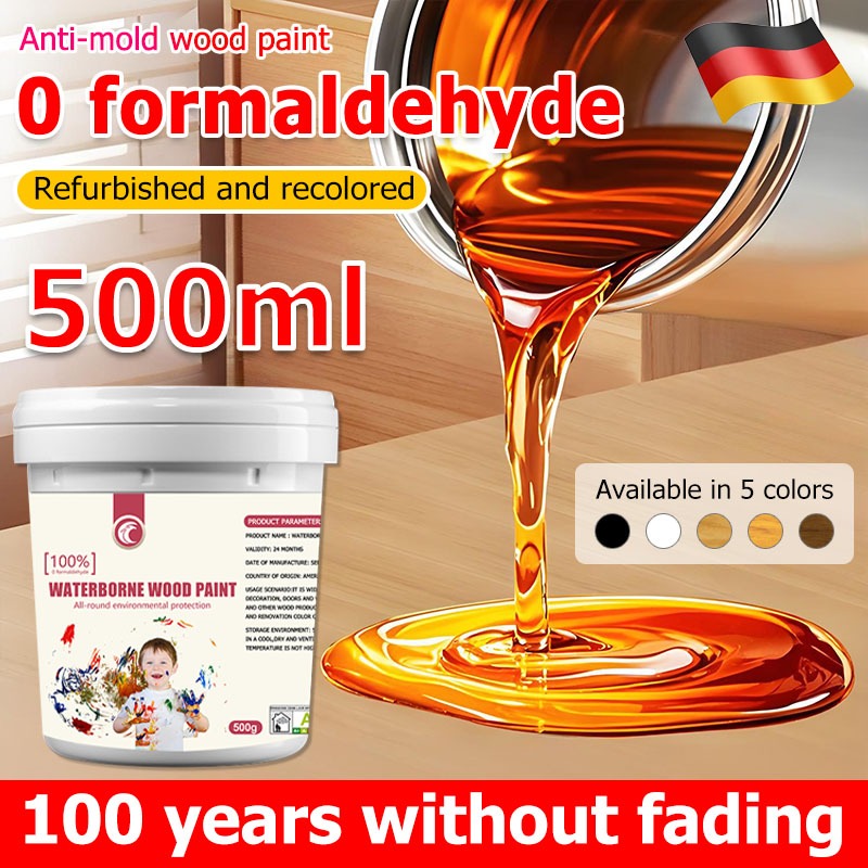 【24 hours delivery】cat kayu kilat matte waterproof wood paint eco-friendly furniture renovation paint for cat kayu matte wood paint waterproof matte paint for wood