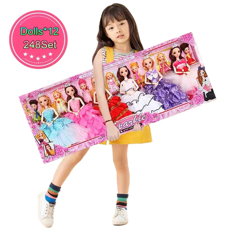 【Local Stock】Doll Set Big Gift Box Princess Girl Children Toy Cloth Baby Clothes for Girls Birthday Gift baby doll girl