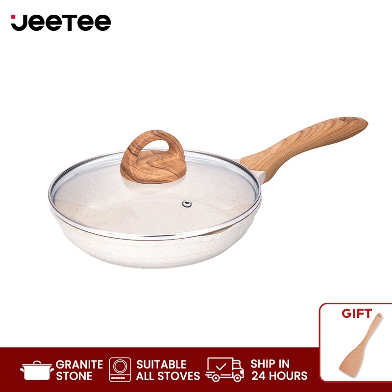 Jeetee Non-Stick Granite Frying Pan Kuali Tidak Melekat PFOA Free All Stove Applied 20/24/28cm