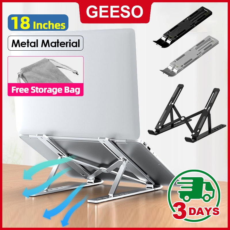GEESO Laptop Stand Metal Material Foldable Portable Laptop Heighten Laptop Holder Bracket Notebook Stand N3电脑支架 笔记本支架