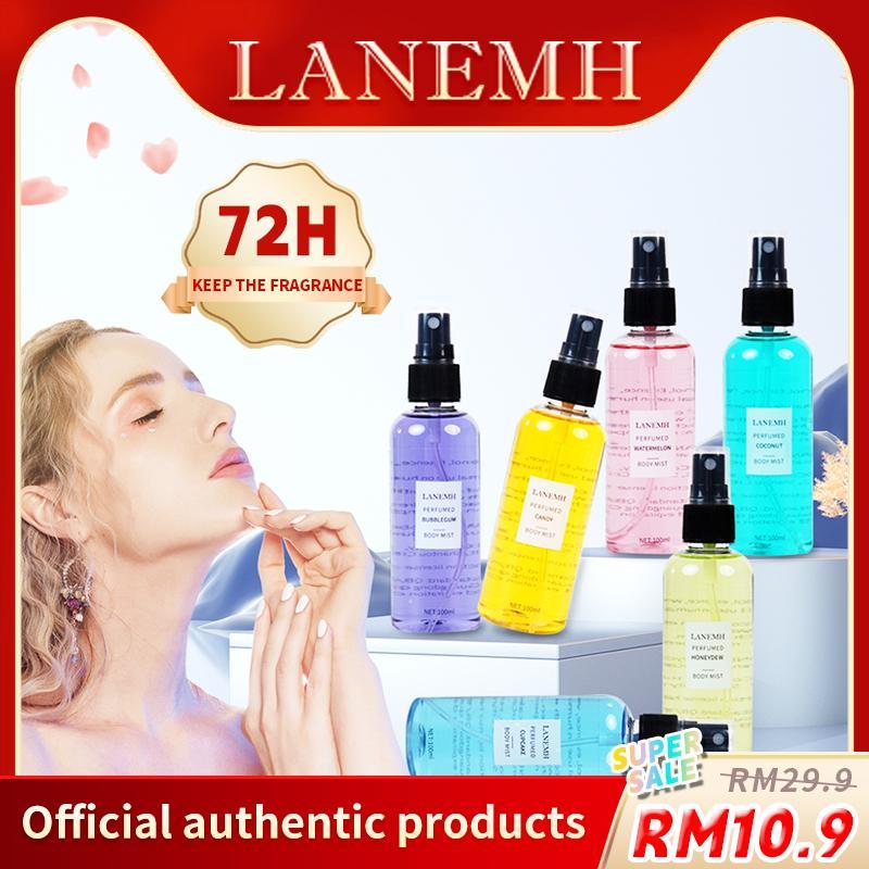 LANEMH Perfume Body Mist Ladies Men (Bubble Gum/Candy/Coconut/Watermelon/Honeydew/Cake) Bau Wangi Best Daily Layered Manis Fruit Flavor