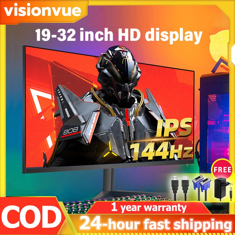 Visionvue  Monitor PC 19 22 24 Inch 75HZ 1080P LED Computer Monitor Curved 27" Gaming Monitor Murah 180HZ