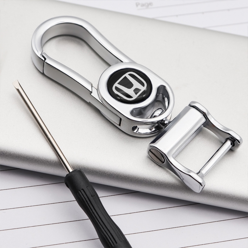 Honda Car Metal Keychain + Small Screwdriver for Honda City Civic CR-V HR-V Accord Jazz BR-V Brio