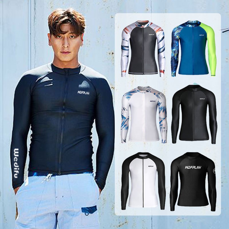Weidifu diving suit split swimsuit men's swimsuit surfing suit swimsuit long sleeved sunscreen slimming hot spring vacation