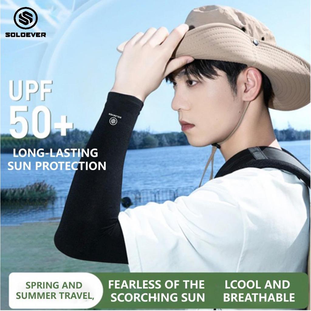 【Best Seller】SOLOEVER Sarung Lengan Ais UPF50+ UV Protection, 1 Pair,Seamless & Waterproof, Bernafas, Sesuai untuk Berbasikal, Running & Sukan Luar Outdoor Sleeves agen dan Tangan Gloves Sports Safety