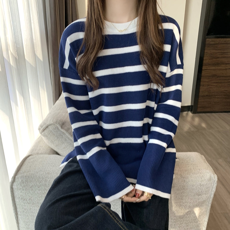 【Malaysia stock】Women Ladies O-Neck Long Sleeve Knit Top Sweaters Shirts Loose Blouse fine11