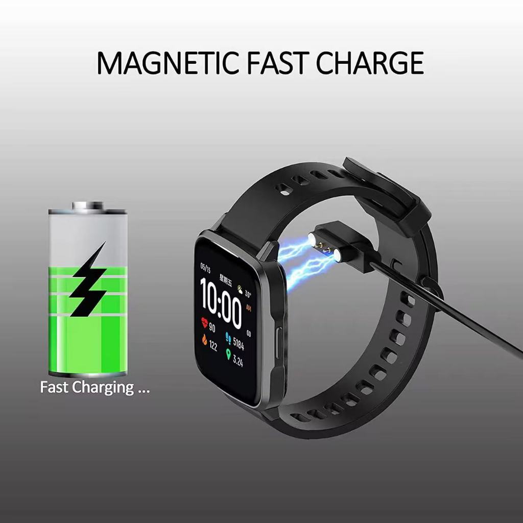 Universal 2Pin 4mm/2.84mm Strong Magnetic Charge Cable USB Charging Line Cord Black For Smart Watches/for Colmi P20 Plus