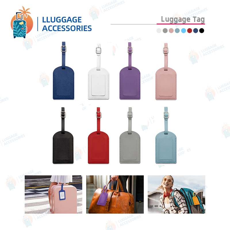 Luggage Tag Colorful Handbag Label Airplane Check-in PU Leather Boarding Pass