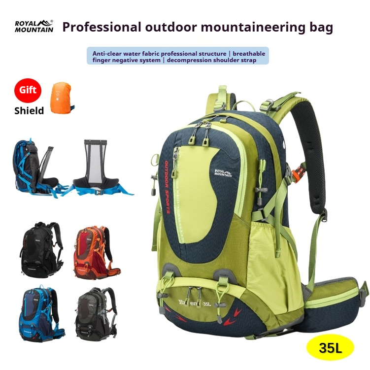 New Style Ready Stock Outdoor Sports Hiking Bag 35L 3D Mesh Frame Hiking Bag Breathable Hiking Backpack Mesh Frame Hiking Backpack Travel Cycling Backpack Fashion Hiking Bag Backpack System Waterproof Nylon
