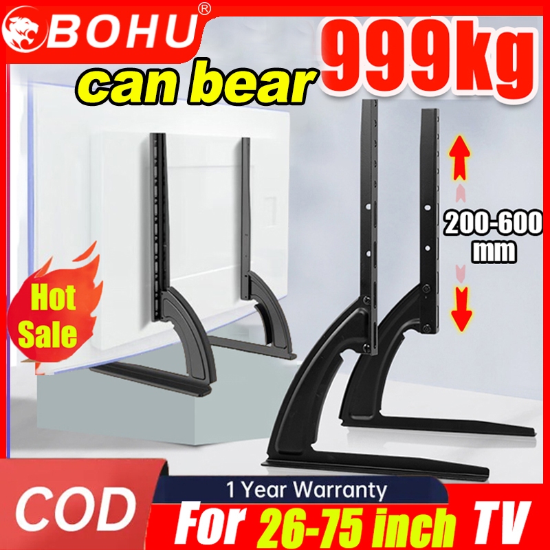 100% Suitable for TV Stand with Stand 15-inch-75-inch TV Height Adjustable Hard Metal TV Stand Freely Retractable Up and Down Adjustable TV Stand Universal TV Mounting Stand Base TV Stand Base Desktop TV Stand