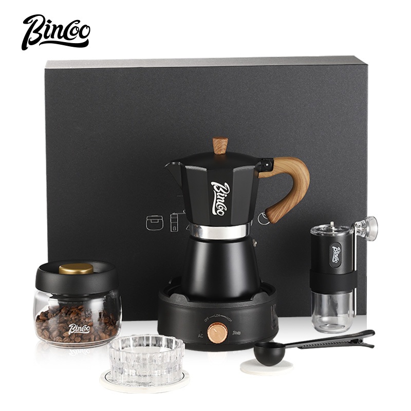 BINCOO Single Valve Mocha Pot Handheld Gift Set Home Brewing Espresso Machine Business Birthday Wedding Accompanying Gifts 6 servings