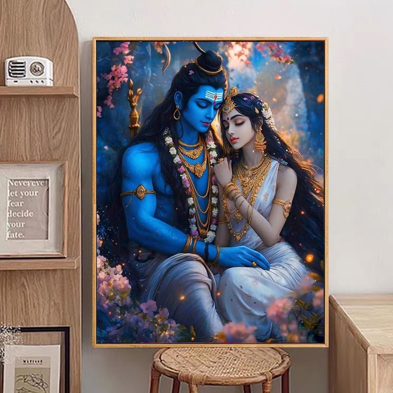 Painting by number/canvas painting/paint by numbers/Shiva/Indian religion/diy wall decoration