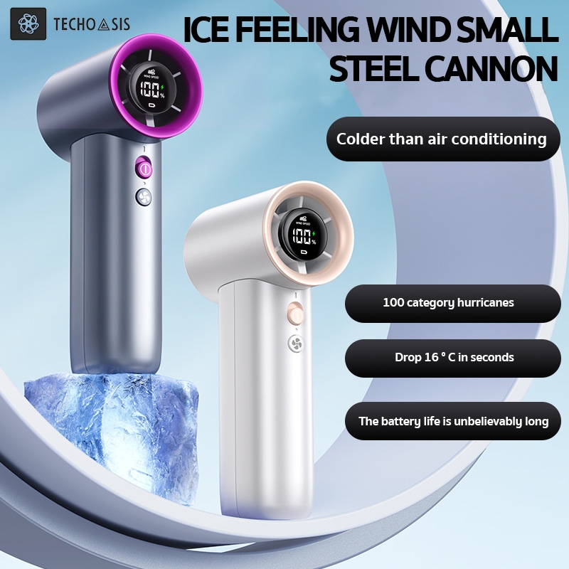 Handheld fan Speeds Brushless motor with High Fan Kipas usb  Infinitely variable wind LED Displays Battery Wind Power Portable Fan Mini Fan Kipas Mini Bateri Tahan Lama