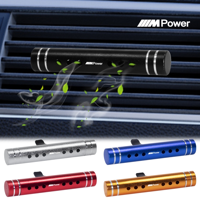 Car Solid Perfume Clip Car Air Outlet Fragrance Stick with 5pcs Refill for BMW M Power 1 3 4 5 6 7 M3 M5 M6 E46 E39 E60 E90