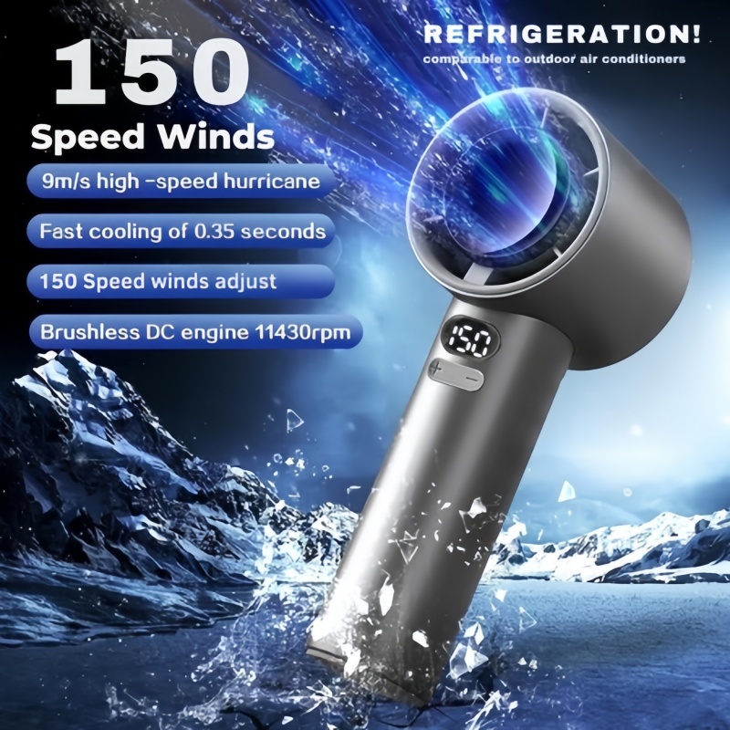 NEW【 120 Speed 】 Portable USB Mini Fan kipas mini kipas tangan Mini Fan Rechargeable Handheld Fan with Led Display  kipas kecil