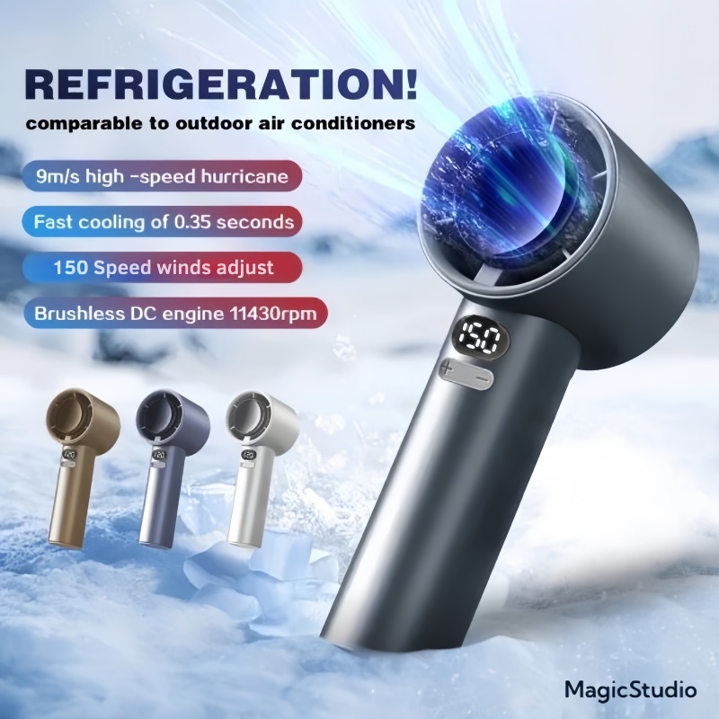 NEW【 120 Speed 】 Portable USB Mini Fan kipas mini kipas tangan Mini Fan Rechargeable Handheld Fan with Led Display  kipas kecil
