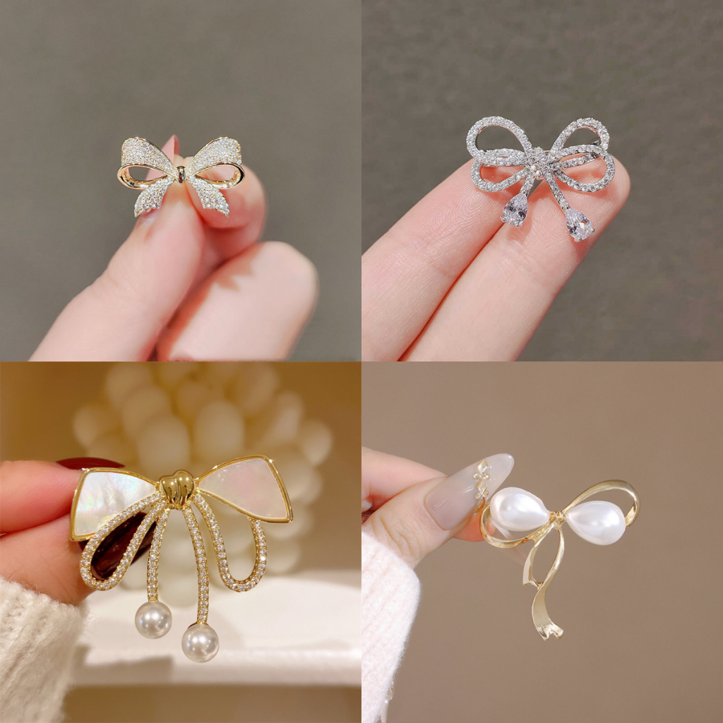 Big Bow Knot Brooches PinsParty Dance Banquet for Women Ladies Girls Dainty Elegant Beautiful Lapel Pins Dress Suit Shirt Ceremony Clothes Accessories Mother's Day Valentine's Day