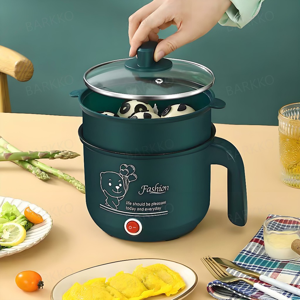 【COD & FreeShipping】BARAKKO 1.8L Multi Cooker – Periuk Elektrik Non-Stick dengan Steam Tray