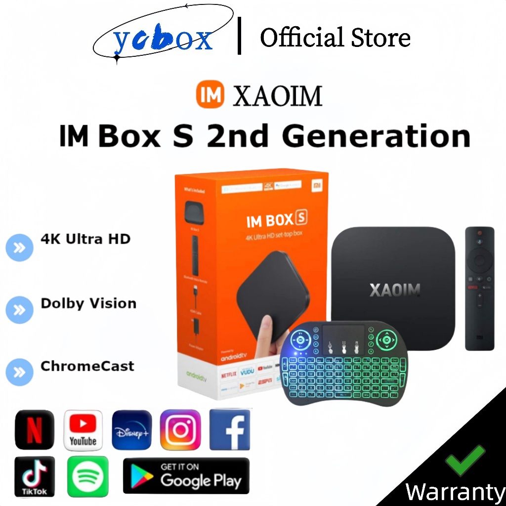 XAOIM Smart TVB S 4K HDR 5G Bluetooth 4.2 Kodi 18.1 Google TV Global Edition