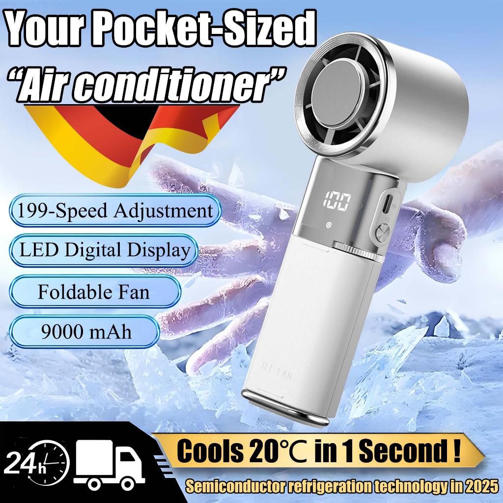 【2025 New】Kipas Mini Fan Cooler Portable Fan Kipas Tangan Hand Fan Rechargeable Handheld Kipas Portable 風扇小型