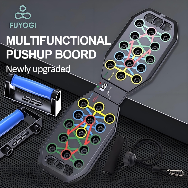 FUYOGI Multifunctional Push Up Board Fitness Intelligent Counting Foldable LCD Display Portable Equipment Household Non-slip Chest Shoulder Back Triceps Training