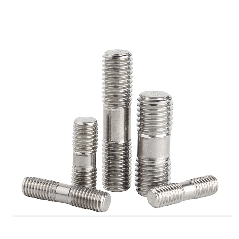 Double End Thread Rod 304 Stainless Steel Lengthen Headless Stud Bolt Screw Tooth Stick Dual Head Threaded Bar M3 M4 M5 M6 M8