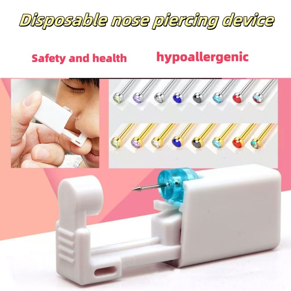 Second Generation Disposable Stainless Steel Nose Nail Piercing Gun Tool Wholesale