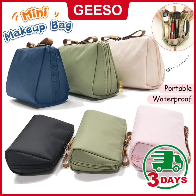 GEESO Make Up Bag lipstick Pouch Mini Waterproof PU Zipper Bag Fashion Travel Portable Women Cosmetic Bag 迷你化妆包
