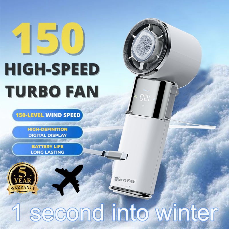 WP【 150 Speed 】usb fan Portable USB Mini Fan kipas mini kipas tangan Mini Fan Rechargeable Handheld Fan with Led Display