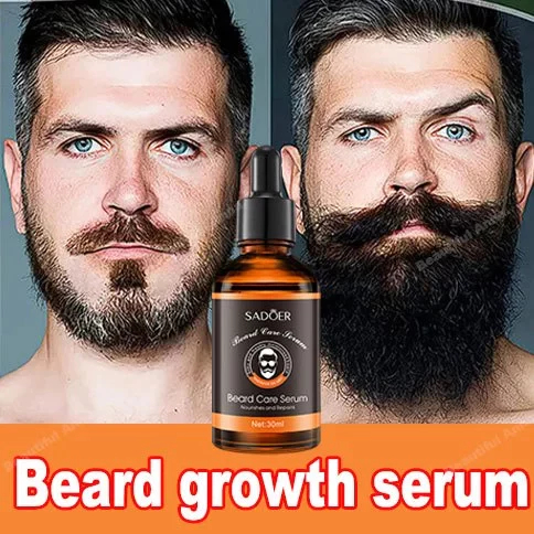 ✨【Fast Effective 】Beard Growth Essential Oil Mustache Growth Beard Grooming Advanced Beard Growth Serum 10% Thicker Beard Power Serum 30ml