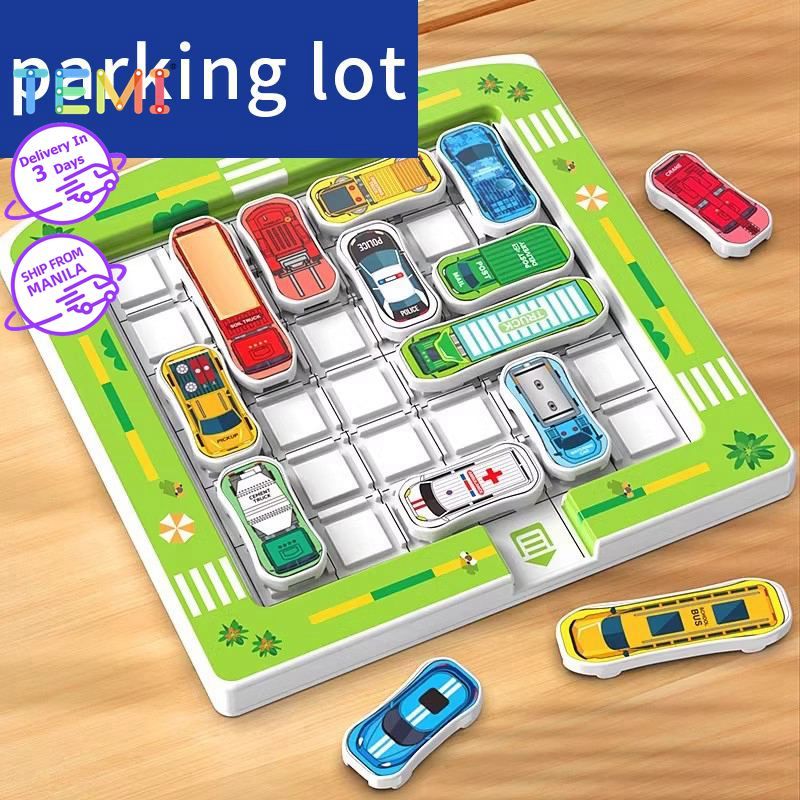 ⭐ Malaysia dalam stok ⭐ TEMI Magnetic Maze Parking Puzzle Game Magnetic Maze Car Huarongdao Children's Logic Thinking Training Toy Gift