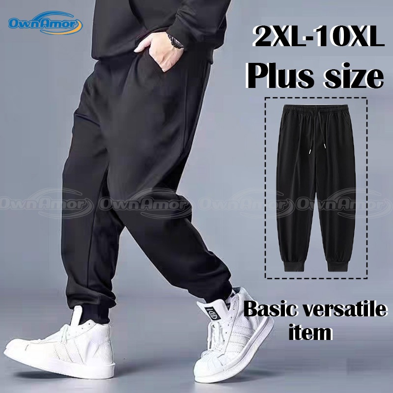 【2XL-10XL】Harem Pants Men Plus Size 60inch Seluar Slack Lelaki Loose Casual Sports Pants