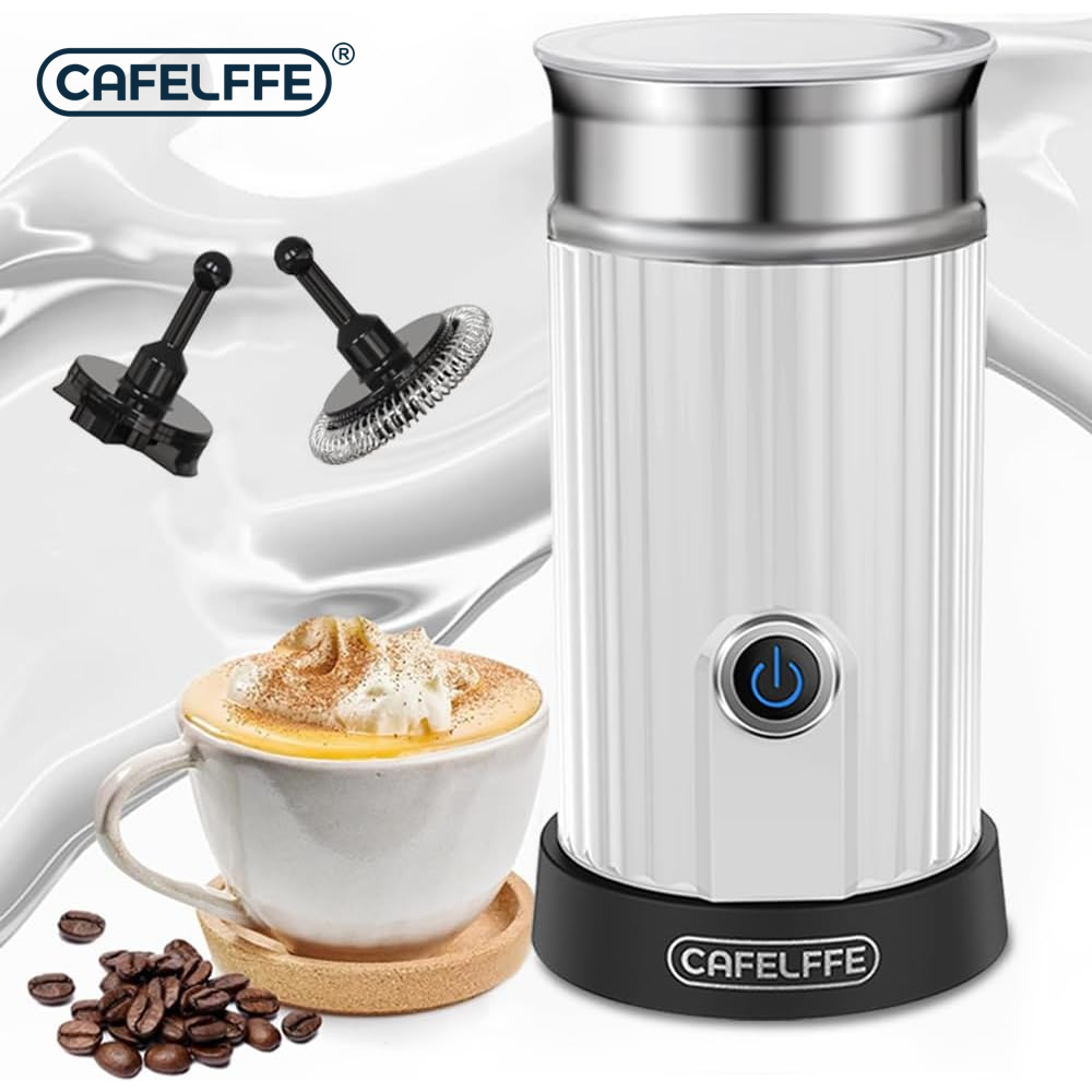 Cafelffe Electric Milk Frother Machine Hot/Cold Fully Automatic Latte Cappuccino Milk Steamer