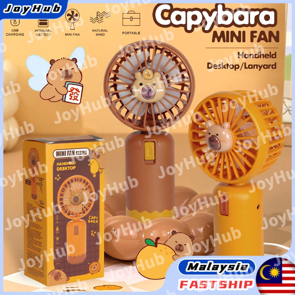 Capybara Kuromi Portable USB Mini Fan Cinnamoroll Melody Kipas Mini Kipas Tangan Mini Fan Rechargeable Handheld Fan Cute style