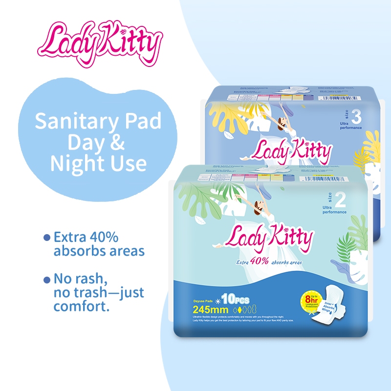 Lady Kitty Sanitary Pads Day&Night Use Sanitary Napkin Tuala Wanita Pembalut 卫生巾卫生棉