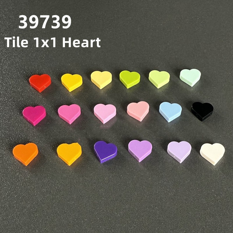 100pcs Heart Brick 39739 MOC Building Blocks Toys Compatible City Forest toys