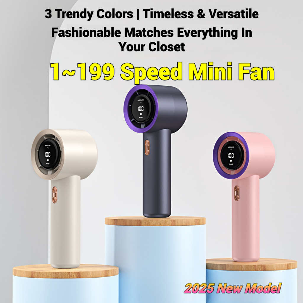 Kipas Mini High-speed Handheld Mini Fan USB Charging Portable Turbine Bladeless Powerful Fan