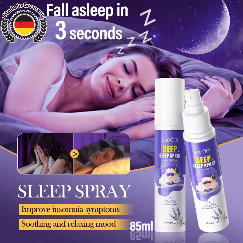 Fall asleep in 1seconds Sleep spray No harm to human body Deep sleep spray Ubat spray bius tidur Improve insomnia symptoms Lavender sleeping spray Pillow Mist spray for sleep Can be used by both child