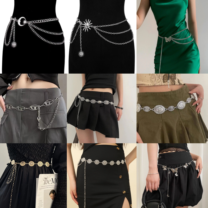 Vintage Metal Waist Chain - Bohemian Layered Styling Antique Color-Fast Alloy Decor for Party/Dress