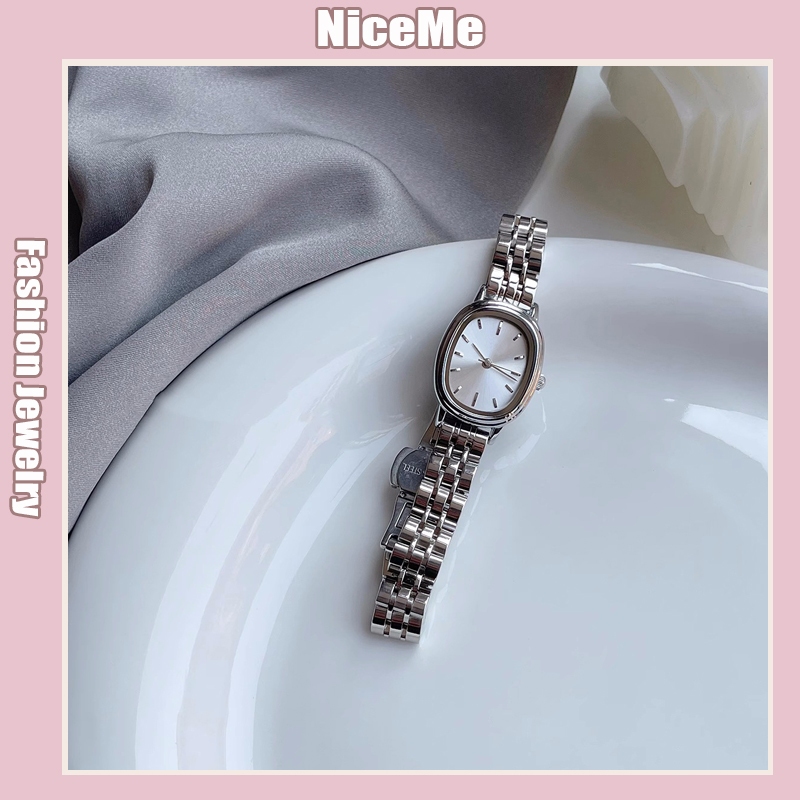 Fashion Oval Women Watch Small And Elegant Quartz Women's Watch High-Grade Steel Band Watches Jam Tangan Perempuan