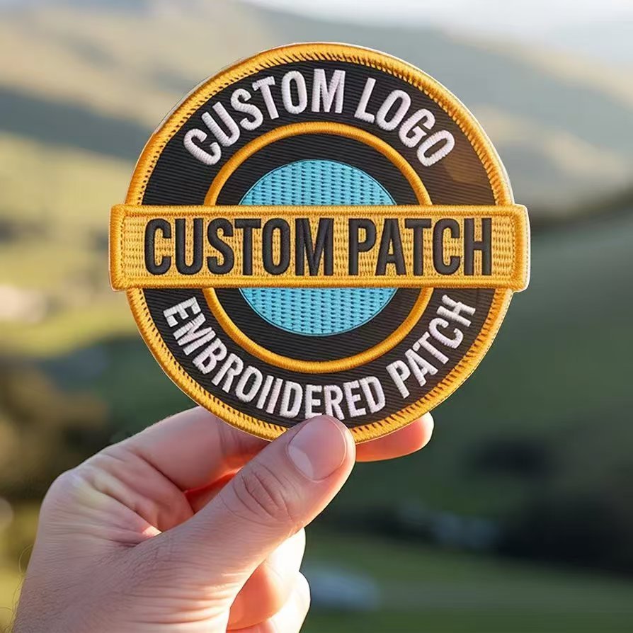 Custom Logo Embroidery Iron On Sew On Hats Design Applique Patches For Clothing Stickers Garment Jeans Jacket Badge