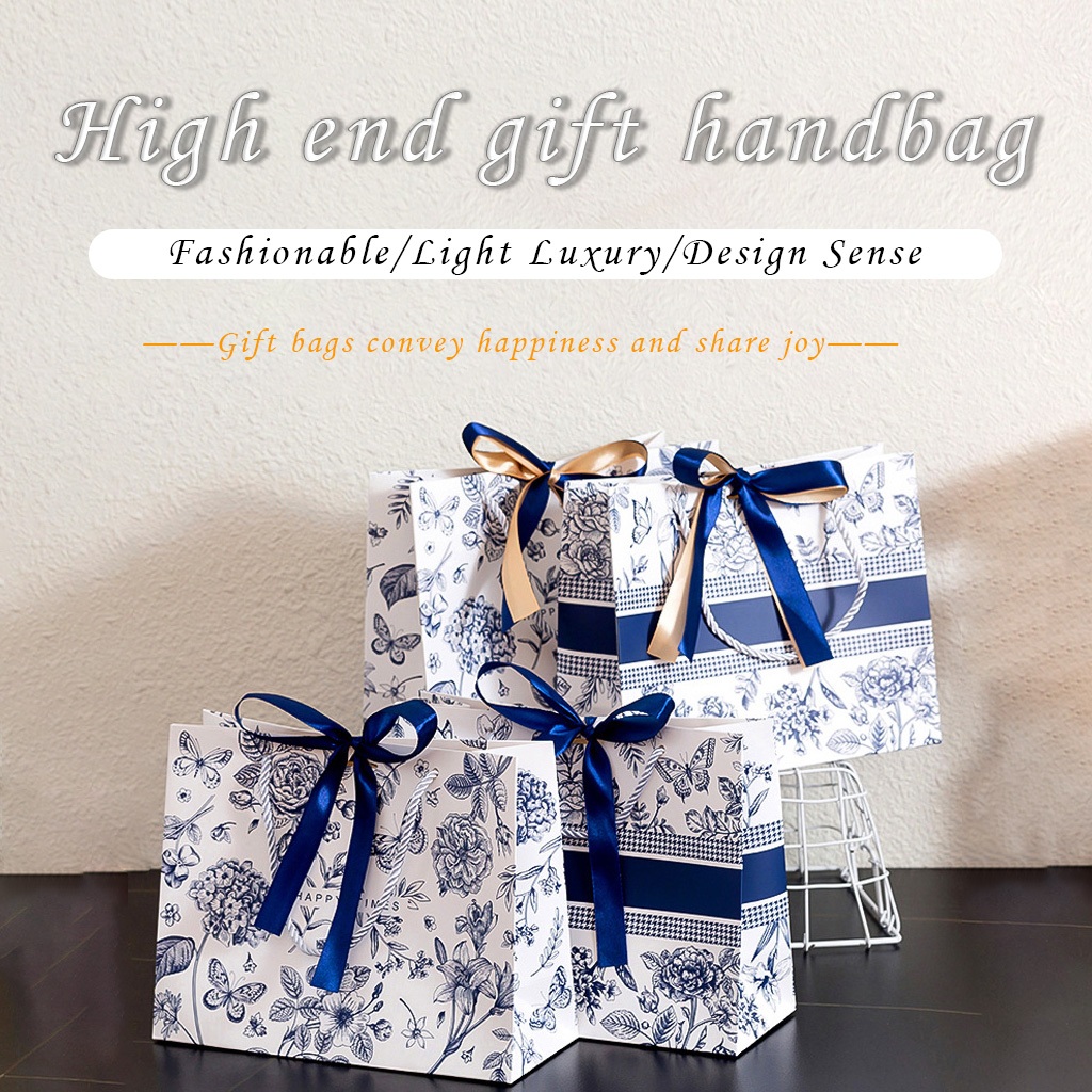 Premium gift bag/gift packaging bag/Birthday Party Goodie Bag Paper Bags for Gift/Waterproof thickened gift bag / Wedding gift bags, company events, giving gifts to friends礼品袋